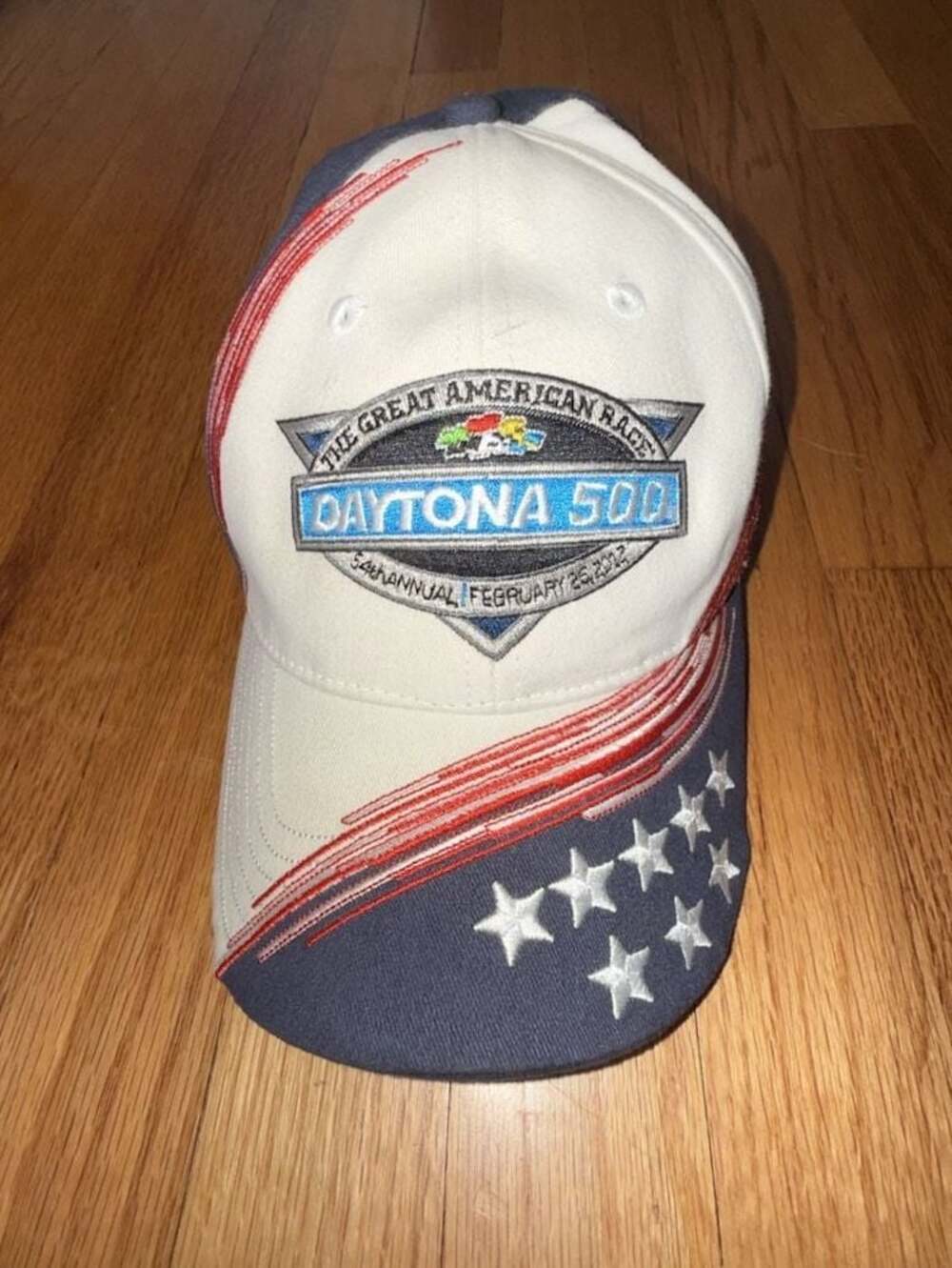 NASCAR Daytona 500 54th Annual February 26 2012 Stars and Stripes Adjustable Hat